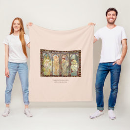 アルフォンスミュシャ – 時刻 フリースブランケット