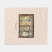 アルフォンスミュシャ – 時刻 フリースブランケット (正面(横))