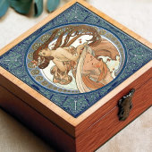 アルフォンスミュシャ「踊り」アールヌーボーヴィンテージ タイル