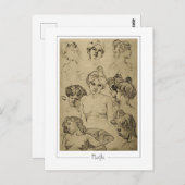 アルフォンスミュシャ#15 -ファインアートはがき ポストカード (正面/裏面)