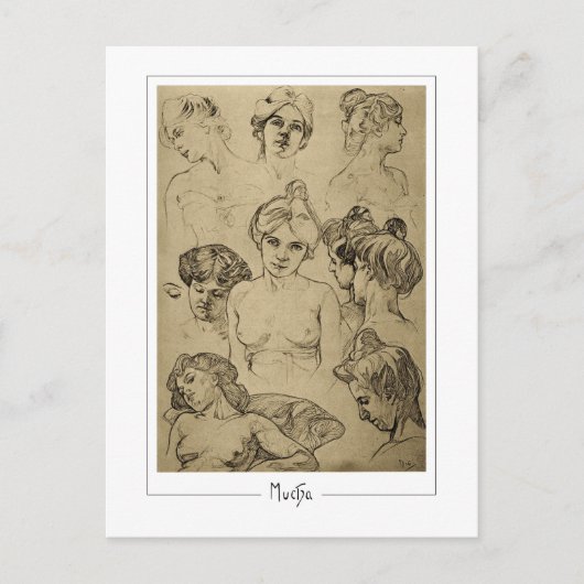 アルフォンスミュシャ#15 -ファインアートはがき ポストカード (正面)