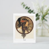 アルフォンスミュシャ#401 -ファインアートはがき ポストカード (スタンド正面)