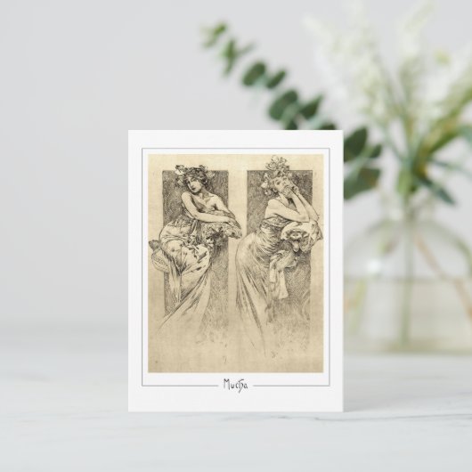 アルフォンスミュシャ#49 -ファインアートはがき ポストカード (スタンド正面)