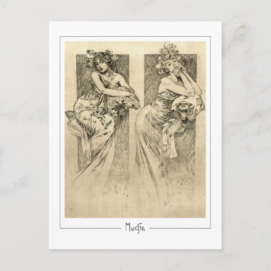 アルフォンスミュシャ#49 -ファインアートはがき ポストカード (正面)