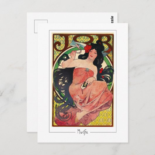 アルフォンスミュシャ#7 -ファインアートはがき ポストカード (正面/裏面)