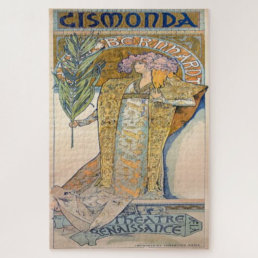 アルフォンスミュシャ: Gismonda (1894) ジグソーパズル (縦)