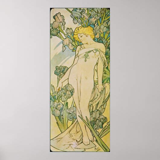 アルフォンスミュシャ。L 'Iris/Iris, 1897 ポスター (正面)