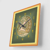 アルフォンスミュシャ～ Le Lierre 01 to Ivy to アールヌーボー スクエア壁時計 (傾斜)