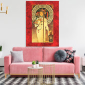 アルフォンスミュシャ: The Trappistine キャンバスプリント (インサイチュ (リビング))