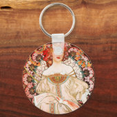 アルフォンスミュシャF.シャンペノワキーチェーン キーホルダー (正面)