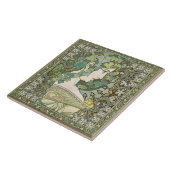 アルフォンスミュシャIVY 1901アールヌーボーヴィンテージ タイル (側面)