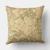 アルフォンス島のミュシャによるシャクヤク クッション (裏面)