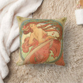 アルフォンス島のミュシャによるヴィンテージのダンス クッション (ブランケット)