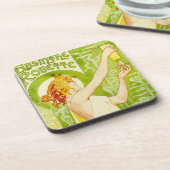 アルフォンス島のミュシャのアブサンのRobetteのコースター コースター (左側)