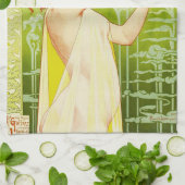 アルフォンス島のミュシャのアブサンのRobetteの台所タオル キッチンタオル (折り畳み)