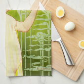 アルフォンス島のミュシャのアブサンのRobetteの台所タオル キッチンタオル (四つ折り)