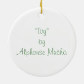 アルフォンス島のミュシャのオーナメントによる"キヅタ" セラミックオーナメント (裏面)