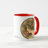 アルフォンス島のミュシャのサクラソウCC0107アールヌーボー マグカップ (正面右)