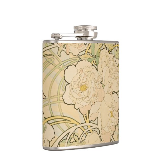 アルフォンス島のミュシャのシャクヤクのシャクヤクのバラによっては1897年のフラスコがじゃれつきます フラスク (右)