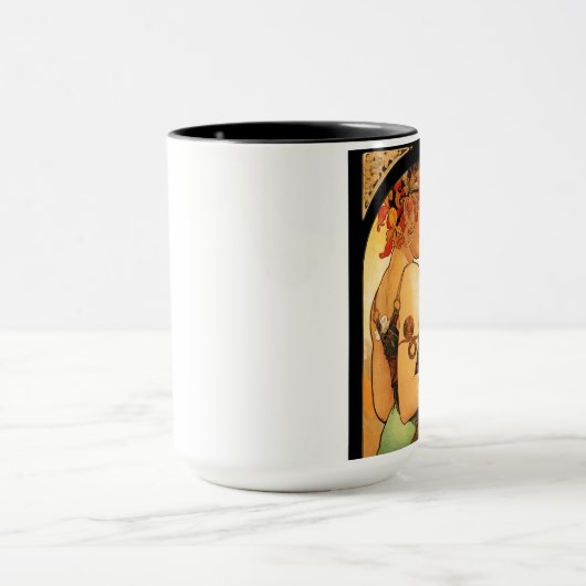 アルフォンス島のミュシャのフルーツのマグ マグカップ (中央)