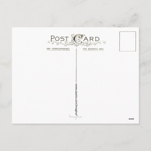 アルフォンス島のミュシャのポインセチアのクリスマスの郵便はがき シーズンポストカード (裏面)