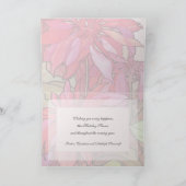 アルフォンス島のミュシャのポインセチアのクリスマスカードのテンプレート シーズンカード (内部)