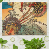 アルフォンス島のミュシャのモンテカルロの台所タオル キッチンタオル (折り畳み)