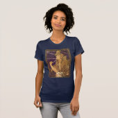 アルフォンス島のミュシャの上品な女性のアートワーク Tシャツ (正面フル)