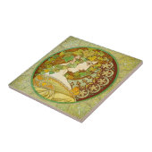 アルフォンス島のミュシャの月桂樹のタイル タイル (側面)