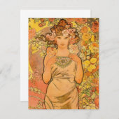 アルフォンス島のミュシャバラの招待状 招待状 (正面/裏面)