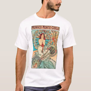 アルフォンス島のミュシャモナコ、モンテカルロ1897年 Tシャツ