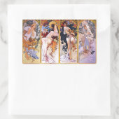 アルフォンス島のミュシャ1895年による4季節 長方形シール (バッグ)