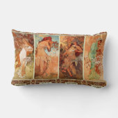 アルフォンス島のミュシャ4季節アールヌーボー ランバークッション (裏面)