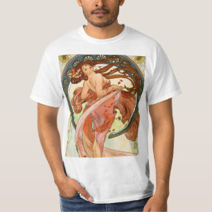 アルフォンス島のミュシャ-ガーリーな新しいの芸術-ダンス Tシャツ