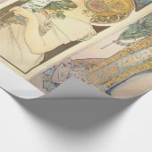 アルフォンス島のミュシャ-サラベルンハルトの絵画 ラッピングペーパー (角)