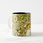 アルフォンス島のミュシャ-女性With Daisy ツートーンマグカップ (正面左)