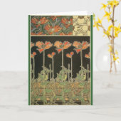 アルフォンス島マリアのミュシャの~ Decoratifs カード (黄色い花)