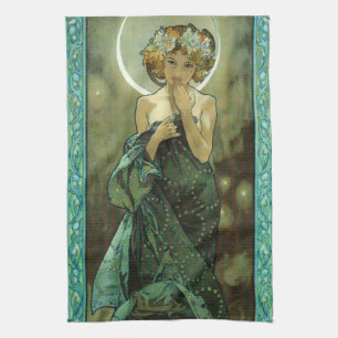 アルフォンス島Mucha Clair De Luneの台所タオル キッチンタオル