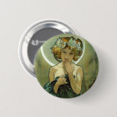 アルフォンス島Mucha Clair De Lune Button 缶バッジ (正面&裏面)