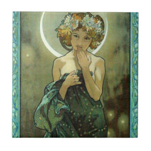 アルフォンス島Mucha Clair De Lune Tile タイル