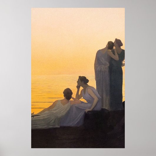 アルフォンス・オーベルトの海の夕べの調和 ポスター (正面)