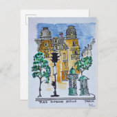 アルフォンス・ドヴィーユ広場 | フランス, パリ ポストカード (正面/裏面)