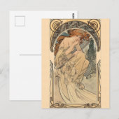 アルフォンス・ド・ラ・ミュジケ・バイ・アルフォンスミュシャ ポストカード (正面/裏面)