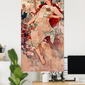 アルフォンス・ミュシャによるアール・ヌーヴォーの秋の絵画 ポスター (ホームオフィス)