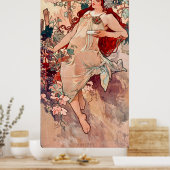 アルフォンス・ミュシャによるアール・ヌーヴォーの秋の絵画 ポスター (キッチン)