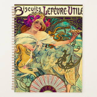 アルフォンス・ミュシャによるビスケット・ルフェーブル・ユーティル (1896) プランナー手帳