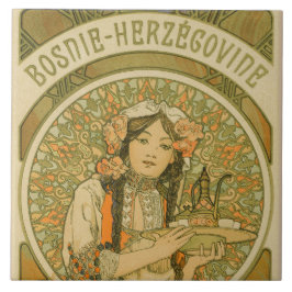 アルフォンス・ミュシャによるボスニア・ヘルツェゴビナ (1900) タイル