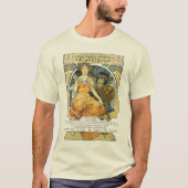 アルフォンス・ミュシャによる1904年セントルイス万国博覧会のアール・ヌーヴォー作品 Tシャツ (正面)