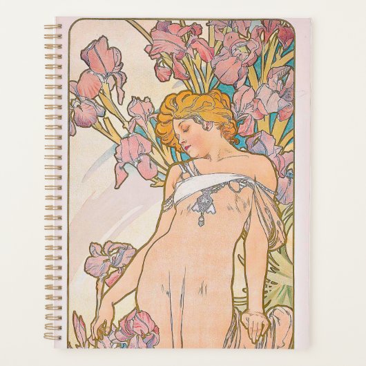 アルフォンス・ミュシャによる「イリス (1897)」 プランナー手帳 (正面)