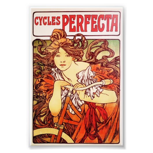 アルフォンス・ミュシャによる「Cycles Perfecta」 フォトプリント (正面)